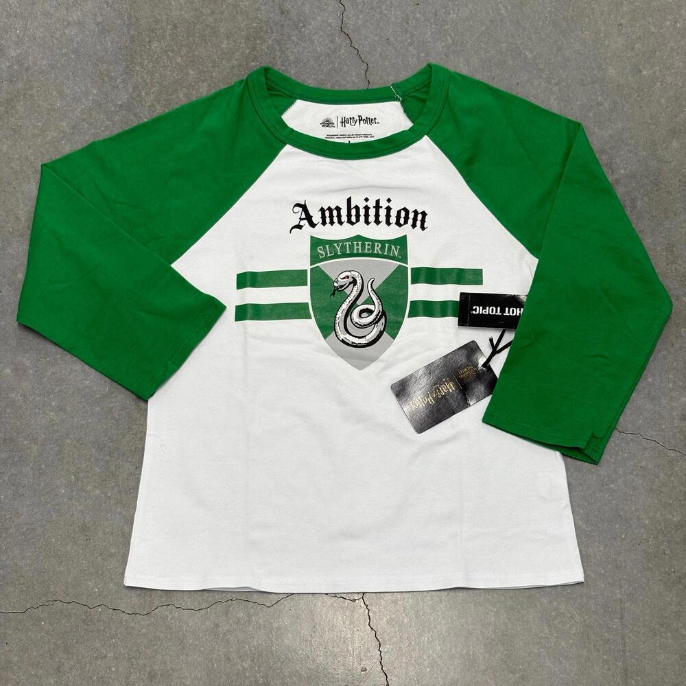 Hot Topic Harry Potter Slytherin Long Sleeve Kids T Shirt